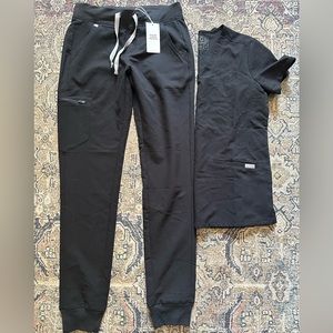 Figs scrub set. Black. Xsmall.